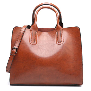 Trunk Tote PU Leather Handbag