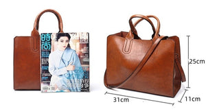 Trunk Tote PU Leather Handbag